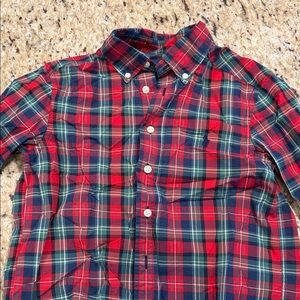 Ralph Lauren Red & Navy Plaid Button-Down Shirt